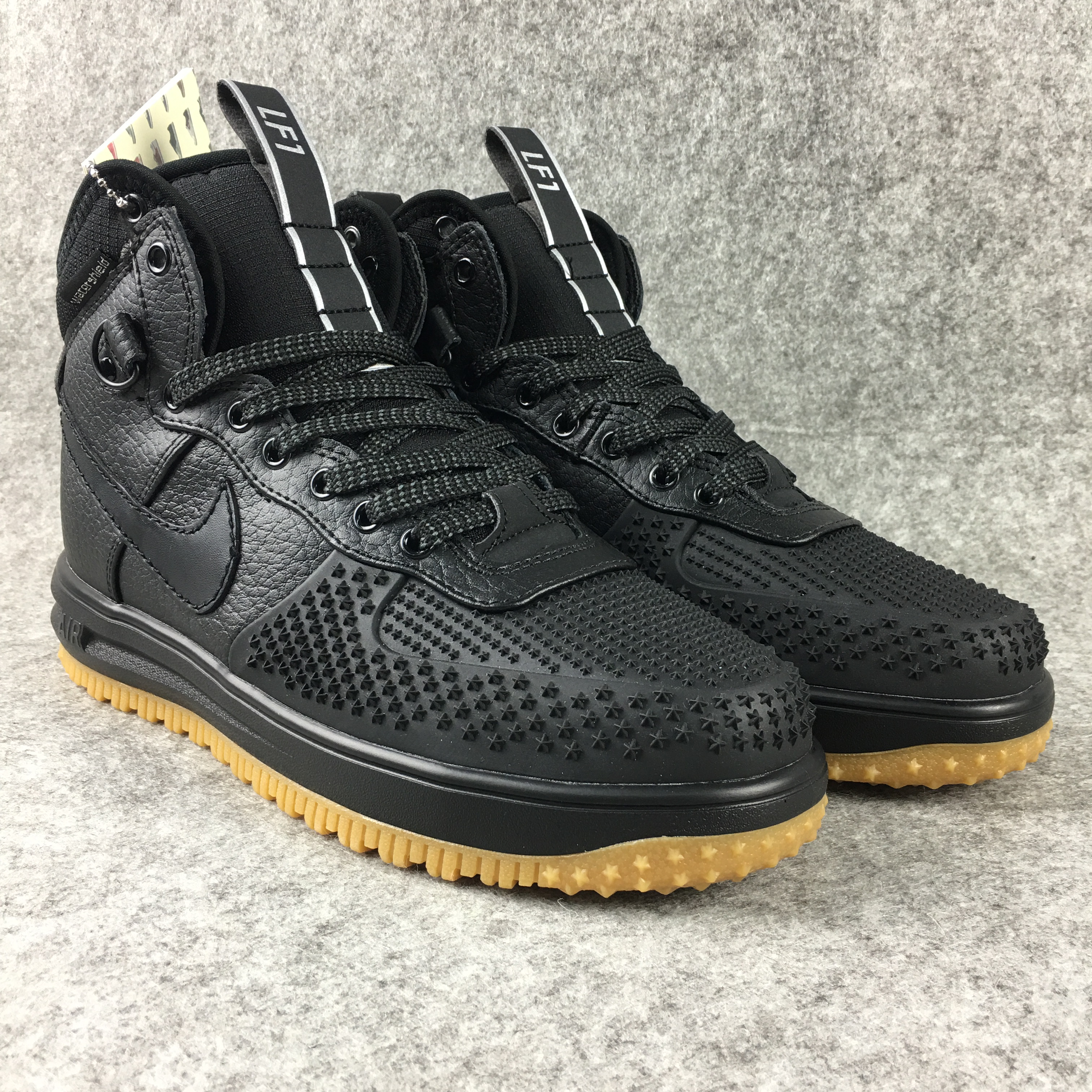 New Nike Lunar Force 1 High All Black Gum Sole